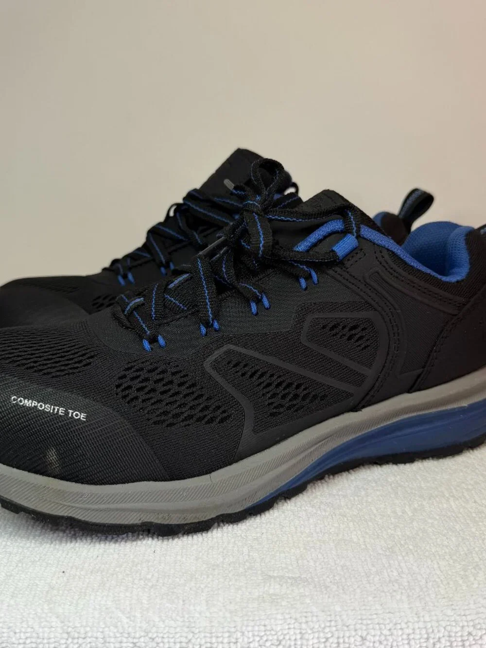 Herman Survivors Cassle Men’s Composite Toe Work Safety Shoes Size 8.5 Black Blu